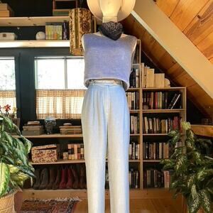 Linen Pants Baby Blue Trouser